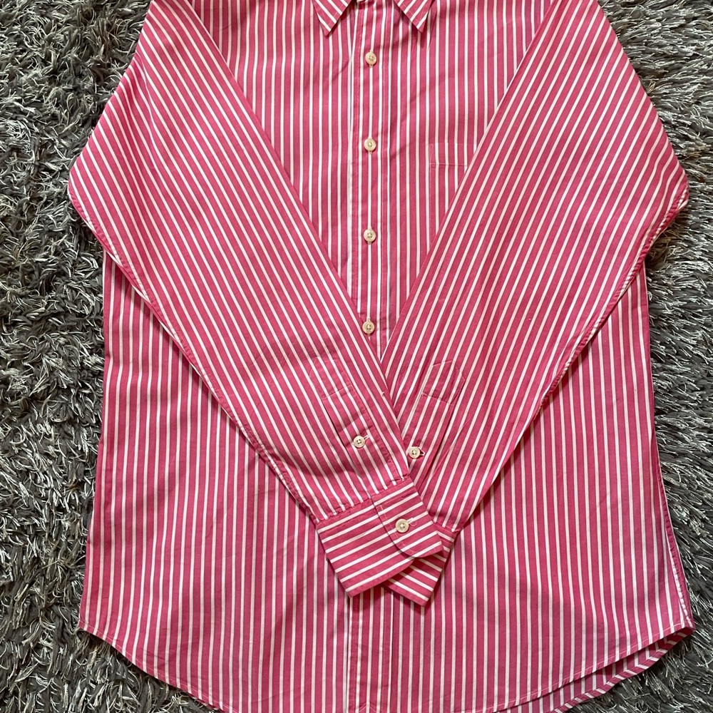 Ralph Lauren Pink and White Striped Shirt